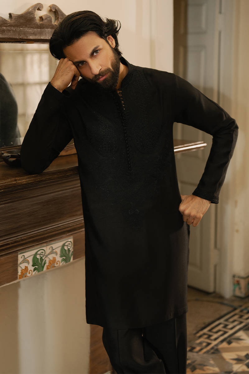 Pakisatni Menswear | Mohsin Naveed Ranjah | Wali by MNR - Designer Dress - Type: MensWear - Available at Libayah - 100% Original
