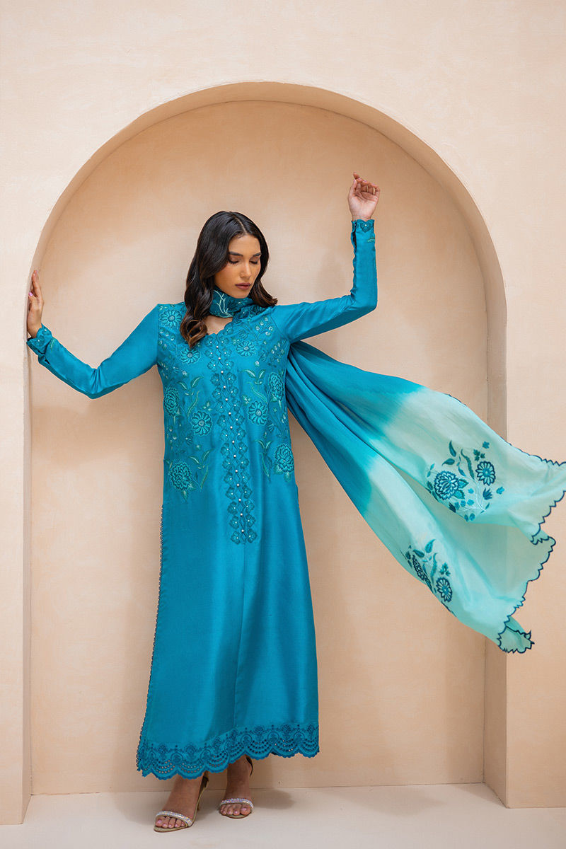Ansab Jahangir | Luxury Silk Pret | MARINA by Ansab Jahangir - Designer Dress - Type: Ladies Clothes - Available at Libayah - 100% Original