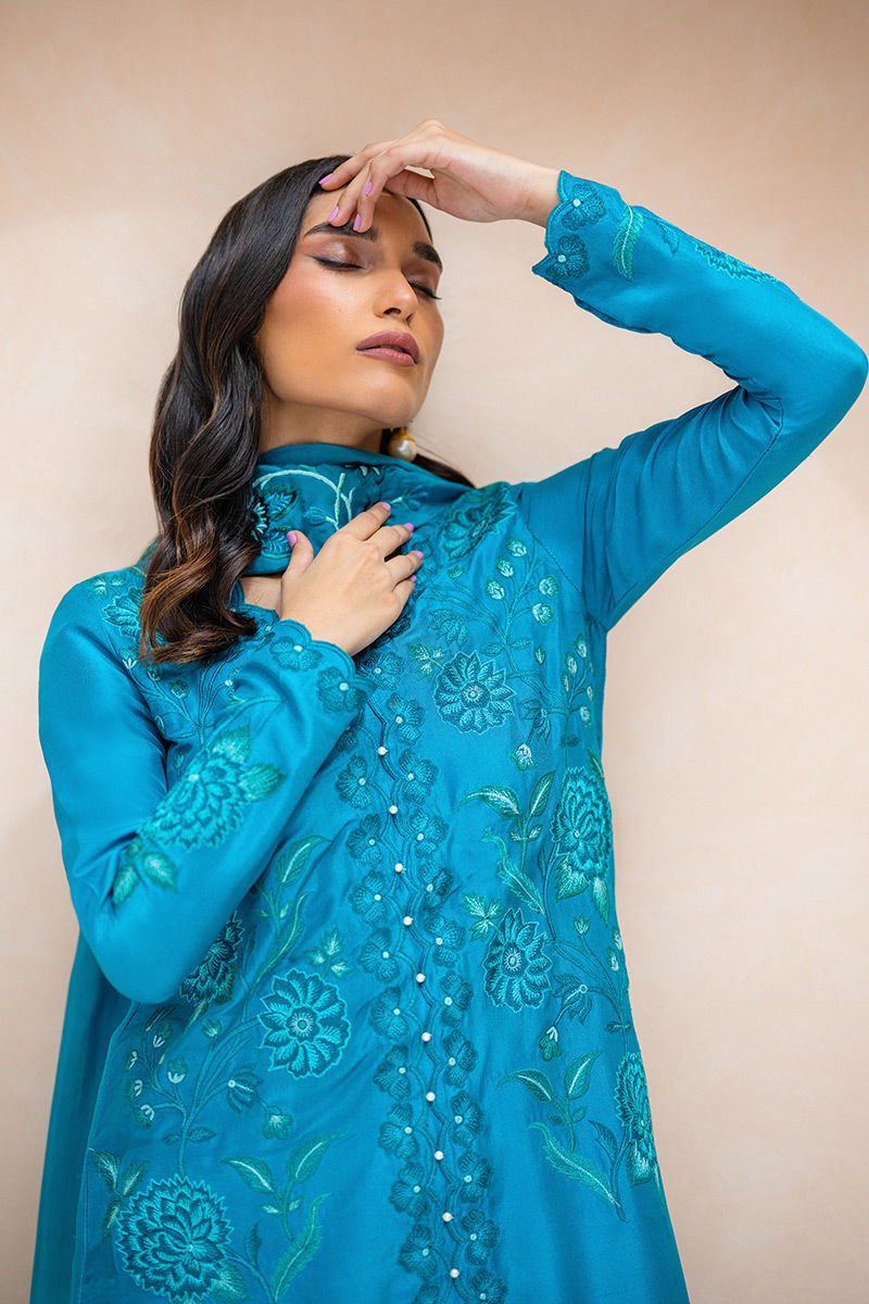 Ansab Jahangir | Luxury Silk Pret | MARINA by Ansab Jahangir - Designer Dress - Type: Ladies Clothes - Available at Libayah - 100% Original