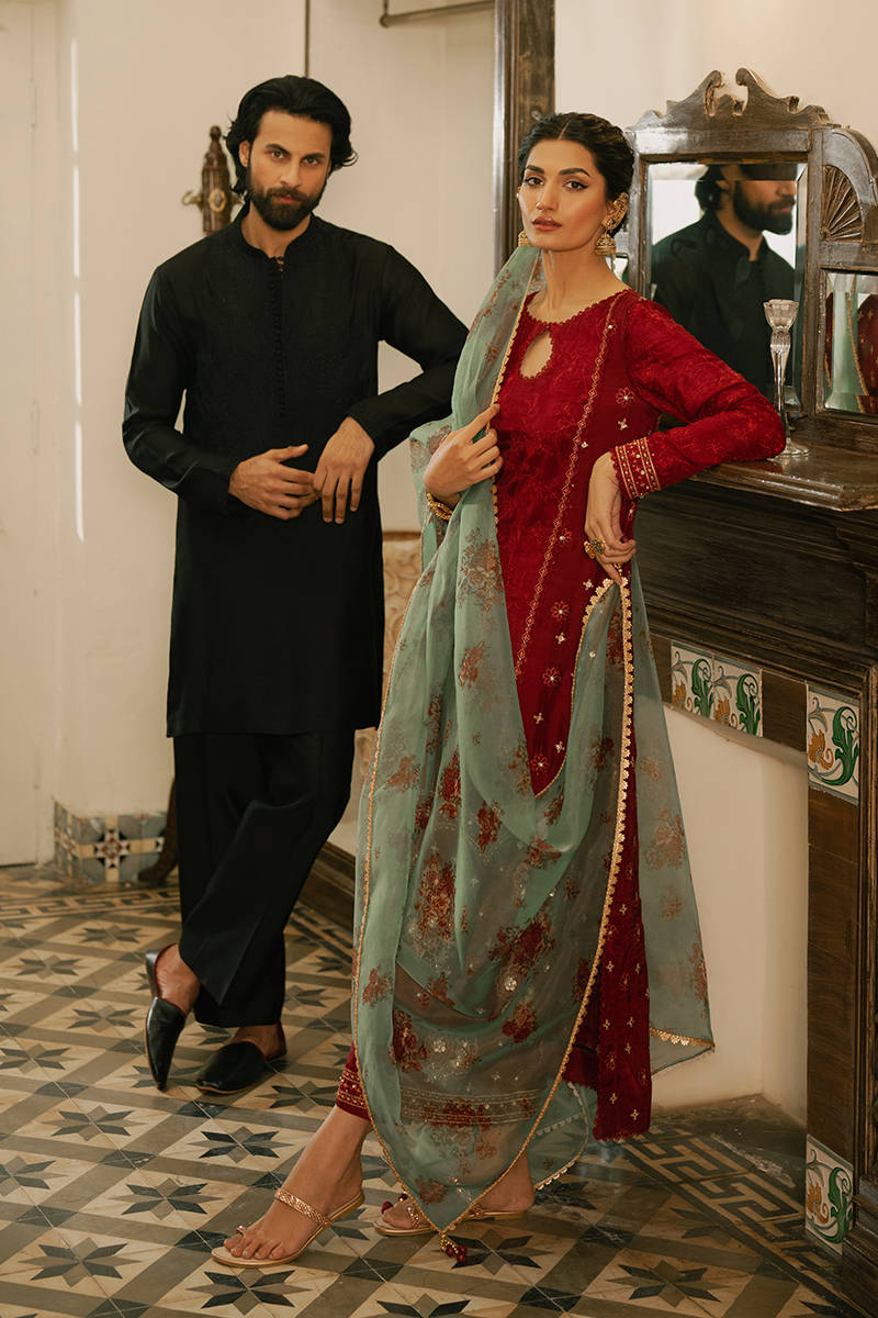 Pakisatni Menswear | Mohsin Naveed Ranjah | Wali by MNR - Designer Dress - Type: MensWear - Available at Libayah - 100% Original