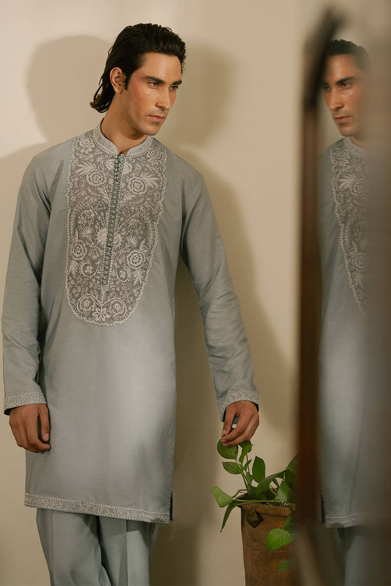 Pakisatni Menswear | Mohsin Naveed Ranjah | Wasiq by MNR - Designer Dress - Type: MensWear - Available at Libayah - 100% Original