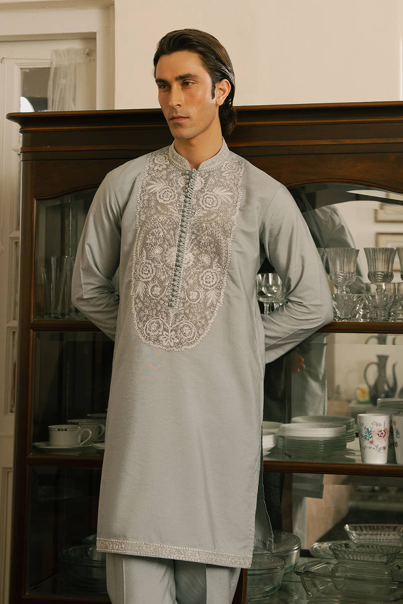 Pakisatni Menswear | Mohsin Naveed Ranjah | Wasiq by MNR - Designer Dress - Type: MensWear - Available at Libayah - 100% Original