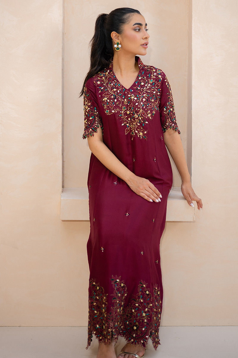 Ansab Jahangir | Luxury Silk Pret | CRIMSON by Ansab Jahangir - Designer Dress - Type: Ladies Clothes - Available at Libayah - 100% Original