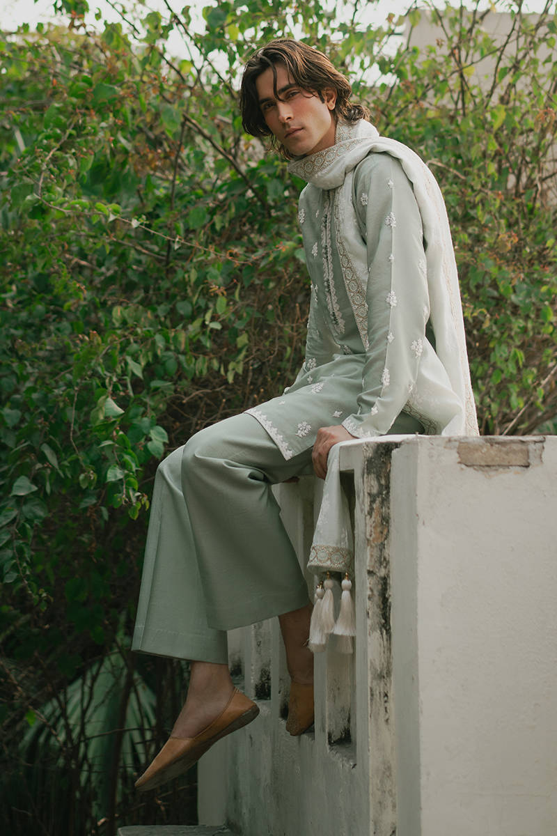 Pakisatni Menswear | Mohsin Naveed Ranjah | Zaid by MNR - Designer Dress - Type: MensWear - Available at Libayah - 100% Original