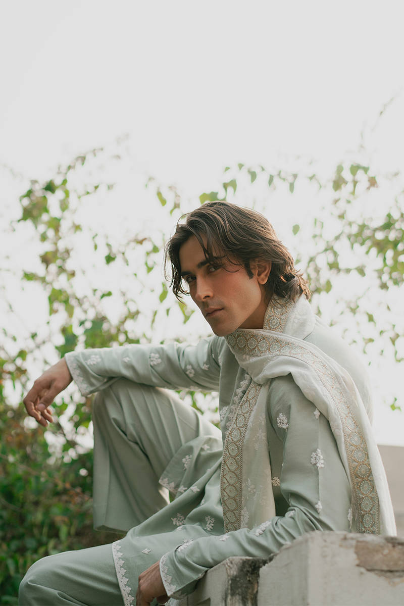 Pakisatni Menswear | Mohsin Naveed Ranjah | Zaid by MNR - Designer Dress - Type: MensWear - Available at Libayah - 100% Original