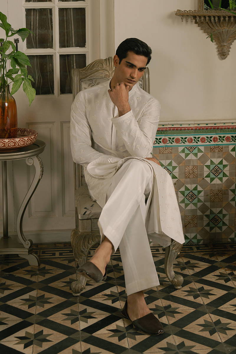 Pakisatni Menswear | Mohsin Naveed Ranjah | Oham by MNR - Designer Dress - Type: MensWear - Available at Libayah - 100% Original