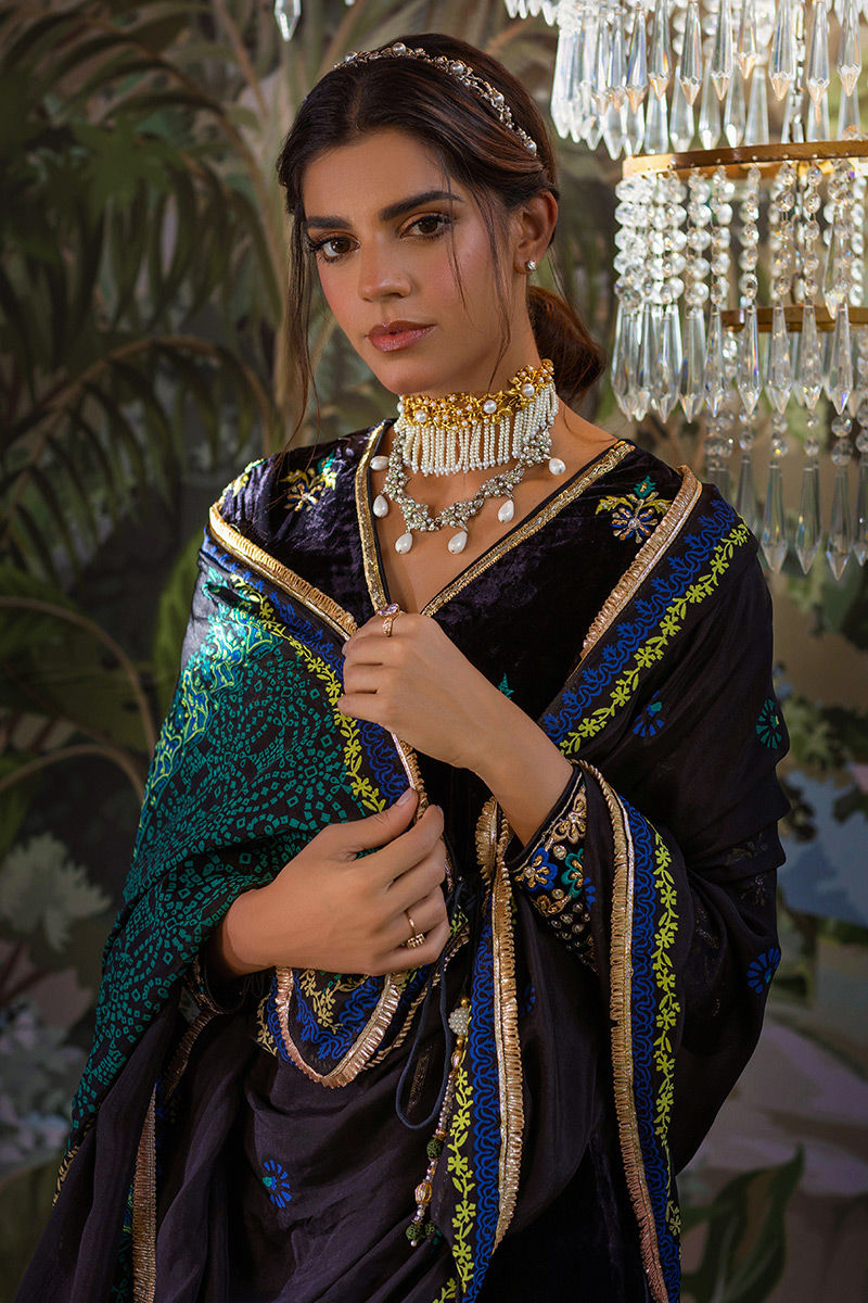 Ansab Jahangir | Bow Velvet Edit | AMARA by Ansab Jahangir - Designer Dress - Type: Ladies Clothes - Available at Libayah - 100% Original
