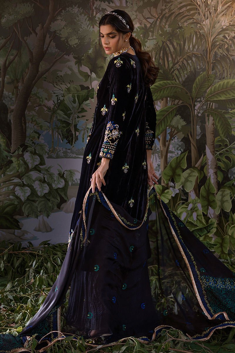 Ansab Jahangir | Bow Velvet Edit | AMARA by Ansab Jahangir - Designer Dress - Type: Ladies Clothes - Available at Libayah - 100% Original