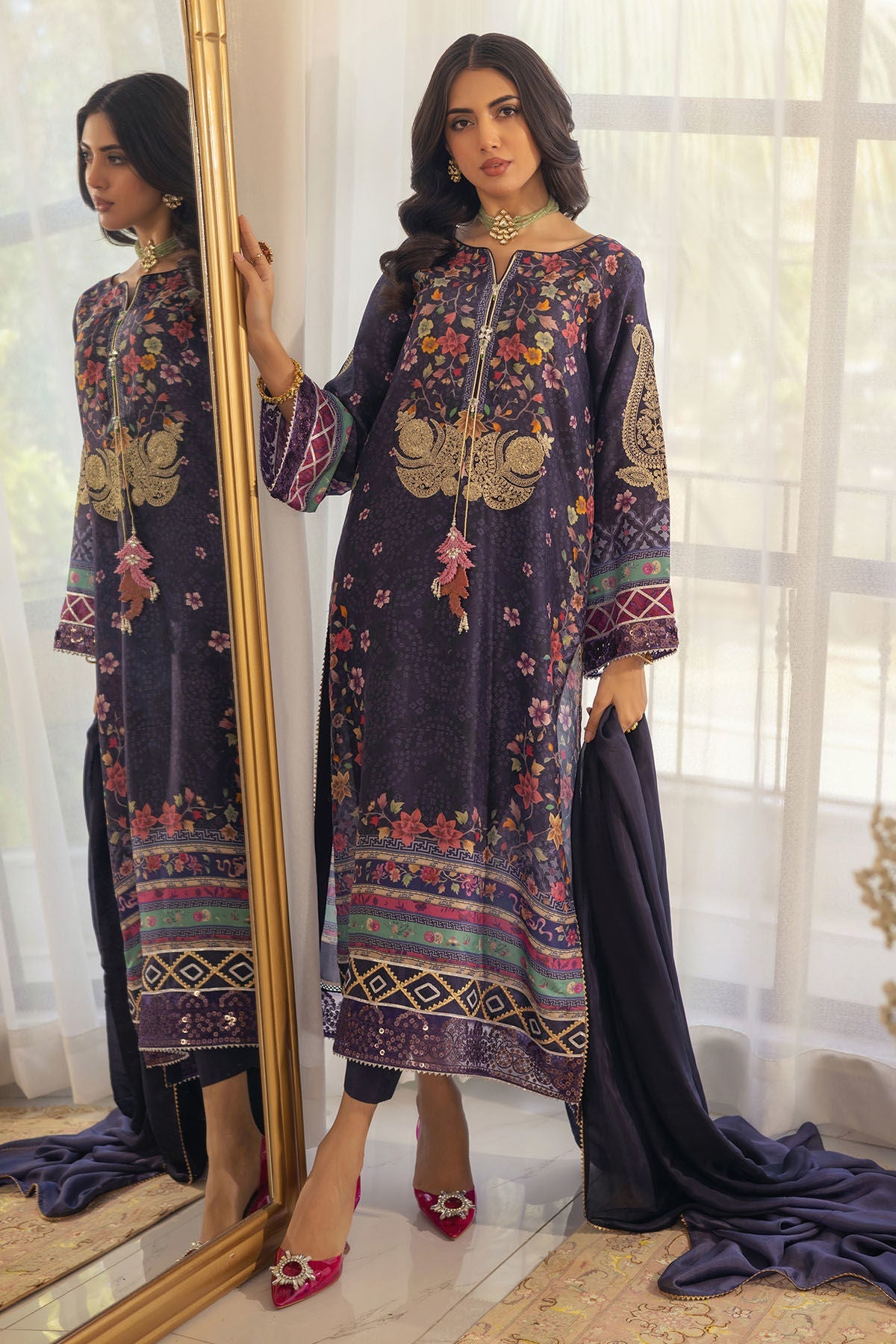 Annus Abrar | Luxe Silk Pret | ZELYA-SHIRT AND DUPATTA by Annus Abrar - Designer Dress - Type: Ladies Clothes - Available at Libayah - 100% Original