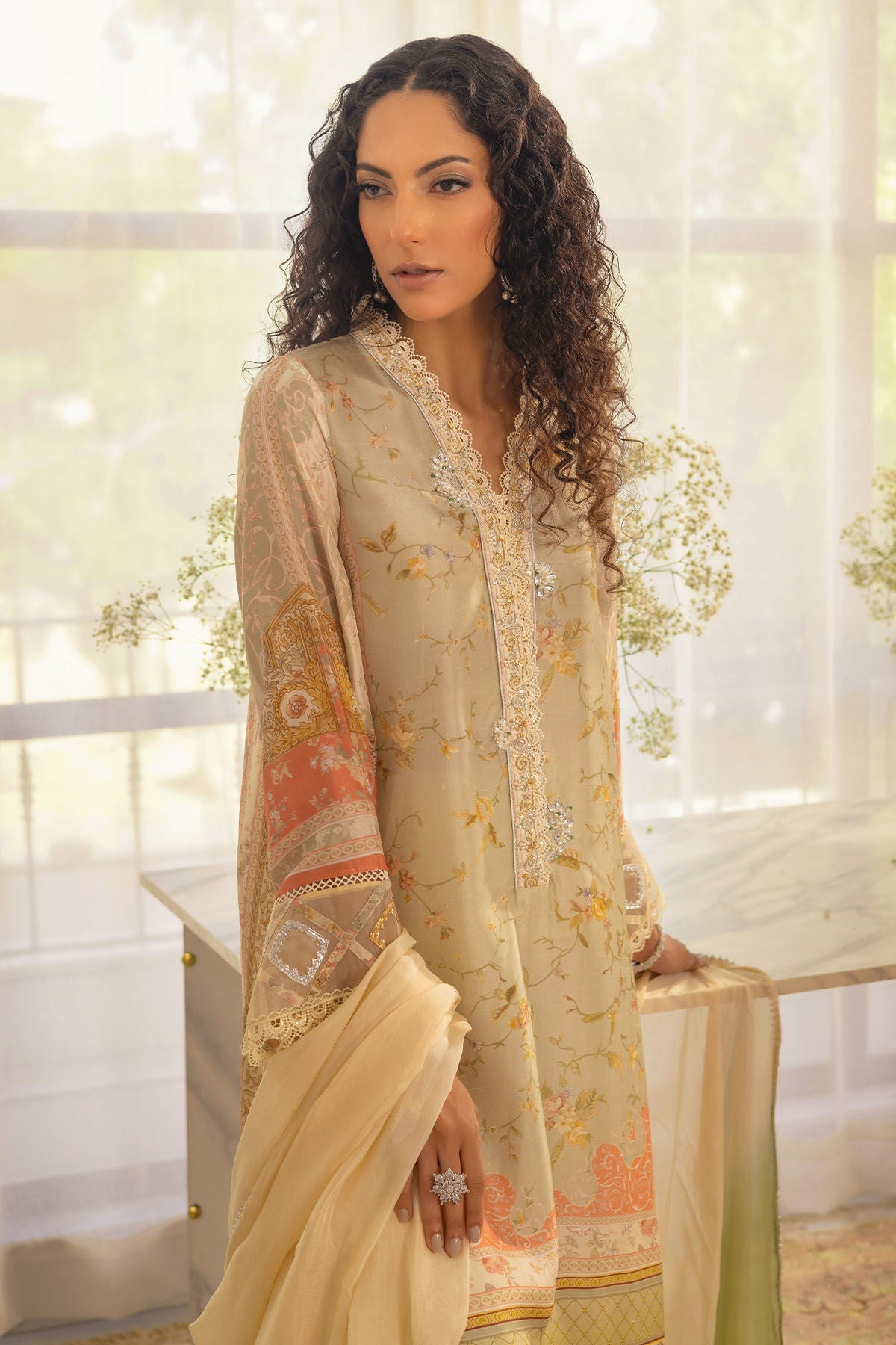 Annus Abrar | Luxe Silk Pret | RESHMA-SHIRT AND DUPATTA by Annus Abrar - Designer Dress - Type: Ladies Clothes - Available at Libayah - 100% Original