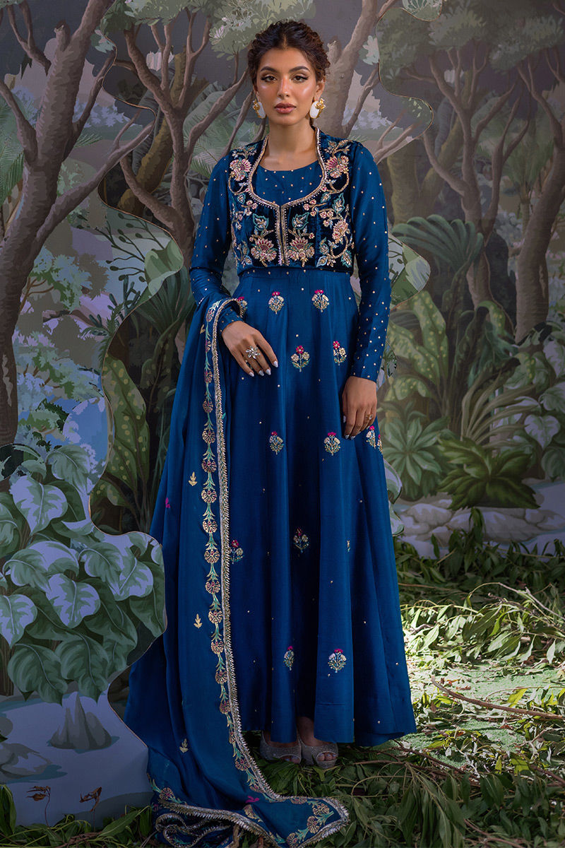 Ansab Jahangir | Bow Velvet Edit | CORALIE by Ansab Jahangir - Designer Dress - Type: Ladies Clothes - Available at Libayah - 100% Original