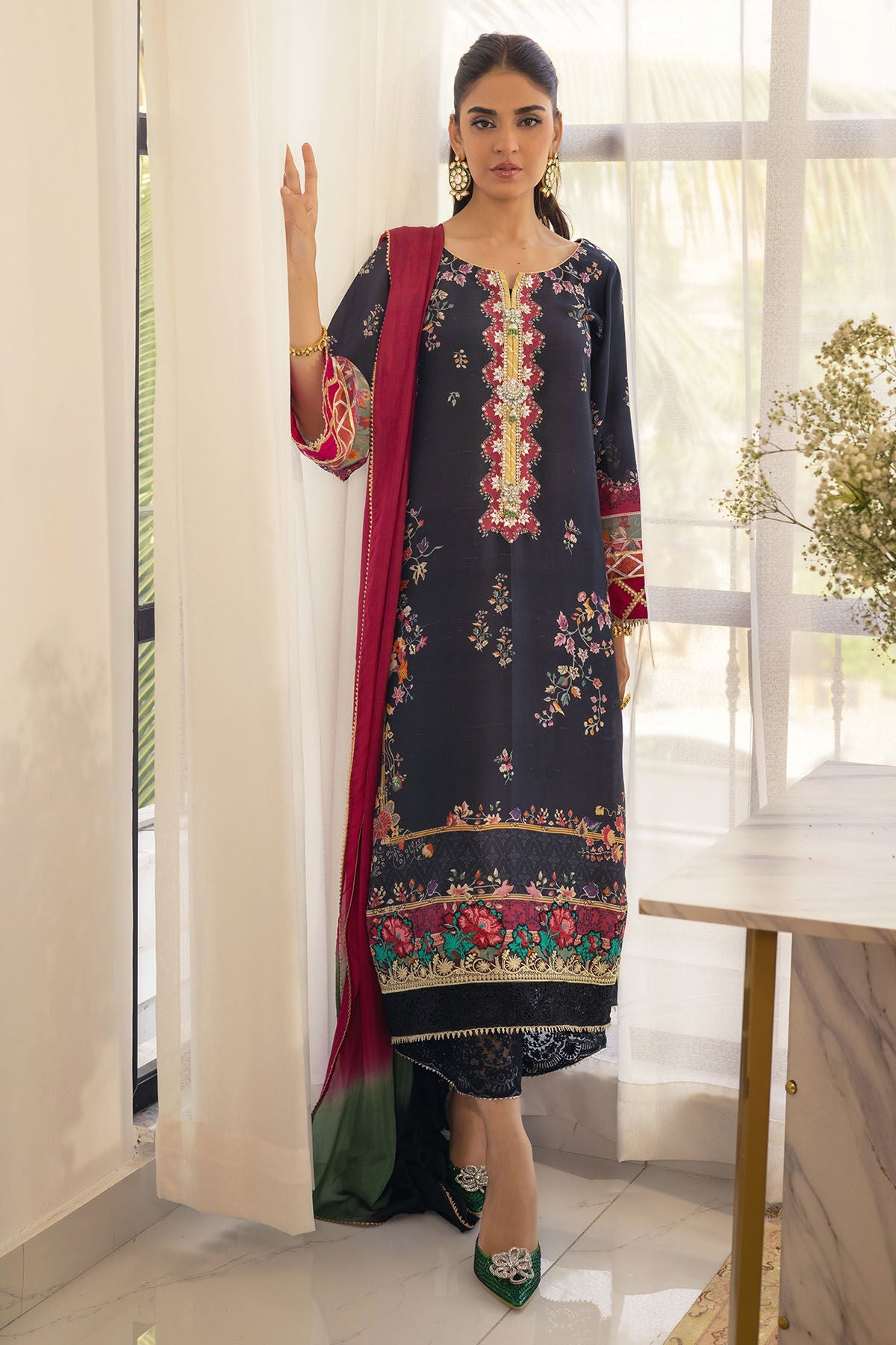 Annus Abrar | Luxe Silk Pret | BANIRA - SHIRT AND DUPATTA by Annus Abrar - Designer Dress - Type: Ladies Clothes - Available at Libayah - 100% Original