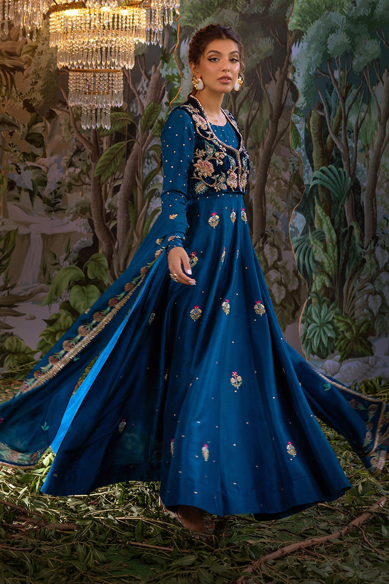 Ansab Jahangir | Bow Velvet Edit | CORALIE by Ansab Jahangir - Designer Dress - Type: Ladies Clothes - Available at Libayah - 100% Original