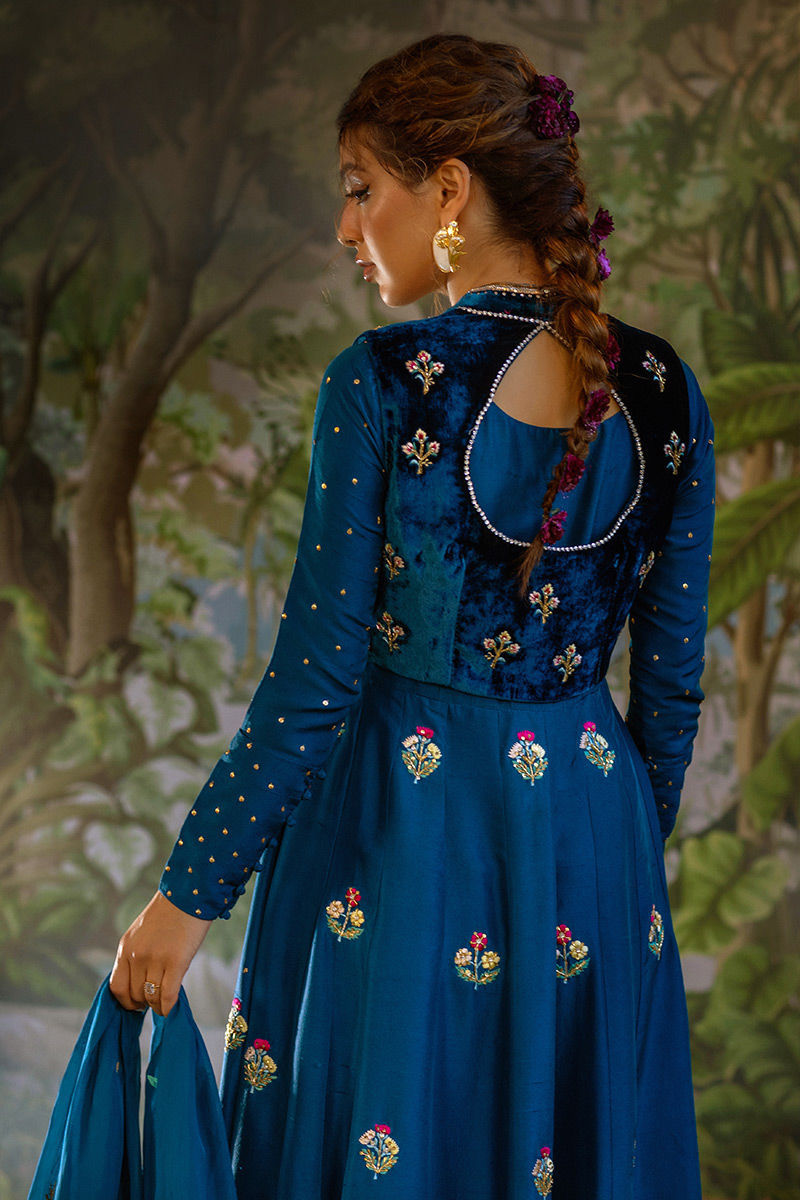 Ansab Jahangir | Bow Velvet Edit | CORALIE by Ansab Jahangir - Designer Dress - Type: Ladies Clothes - Available at Libayah - 100% Original