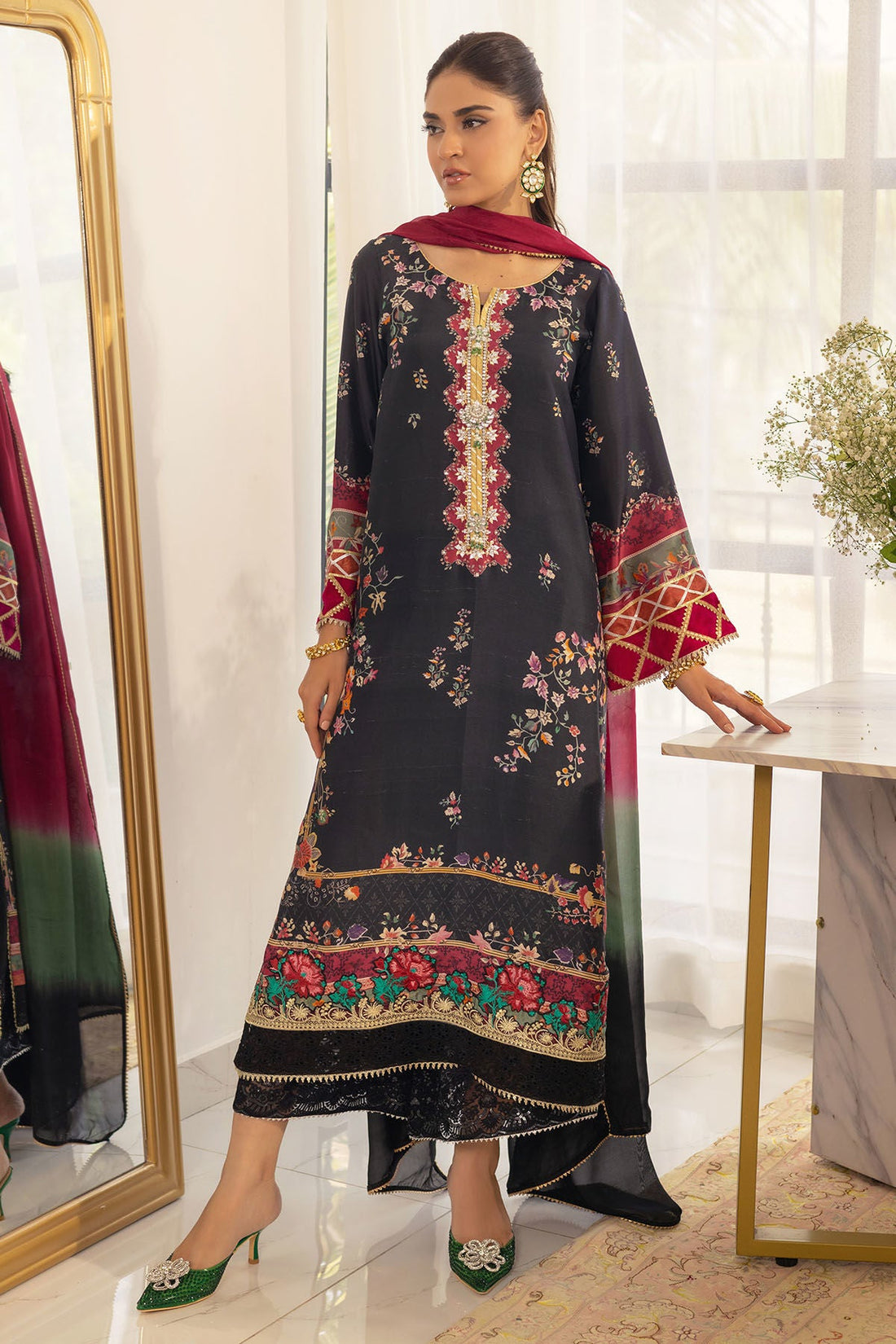 Annus Abrar | Luxe Silk Pret | BANIRA - SHIRT AND DUPATTA by Annus Abrar - Designer Dress - Type: Ladies Clothes - Available at Libayah - 100% Original