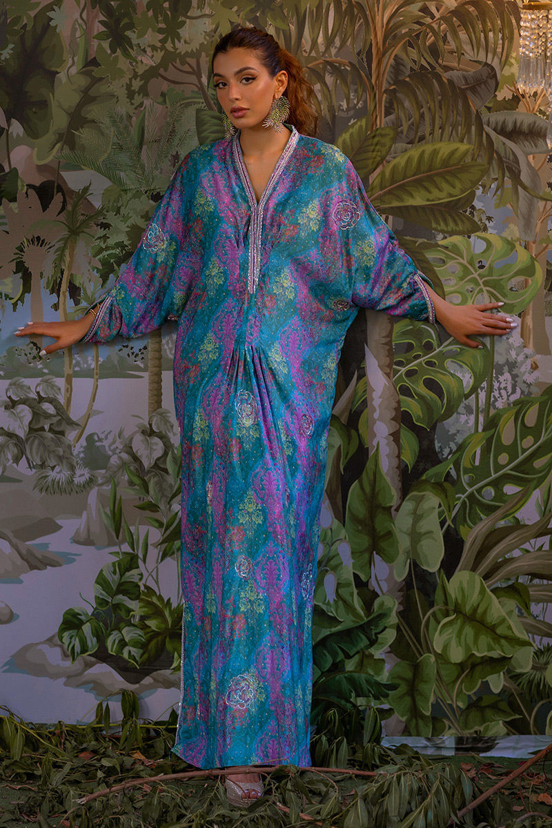 Ansab Jahangir | Bow Velvet Edit | FLORIANA by Ansab Jahangir - Designer Dress - Type: Ladies Clothes - Available at Libayah - 100% Original