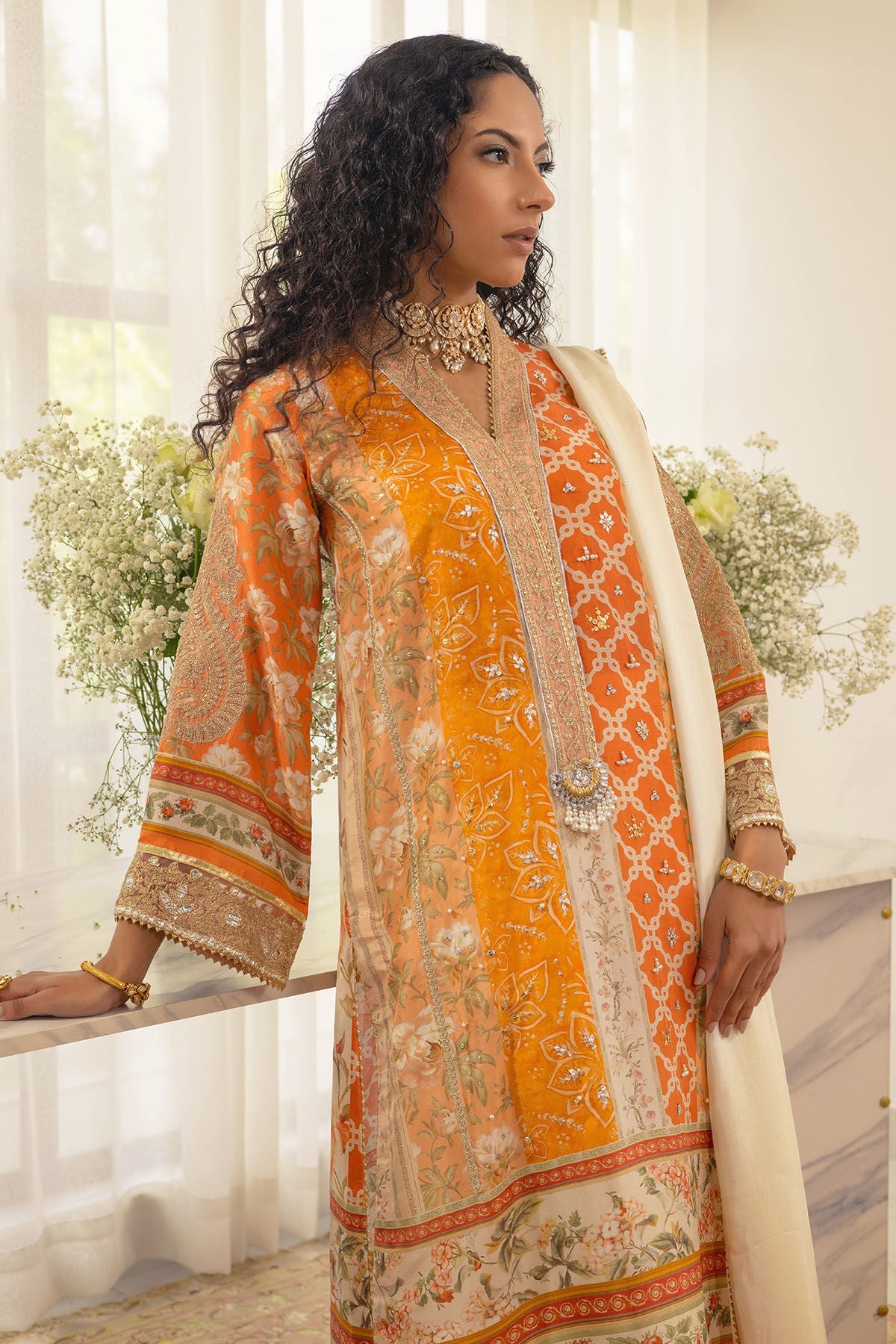 Annus Abrar | Luxe Silk Pret | LAMYA - SHIRT AND DUPATTA by Annus Abrar - Designer Dress - Type: Ladies Clothes - Available at Libayah - 100% Original