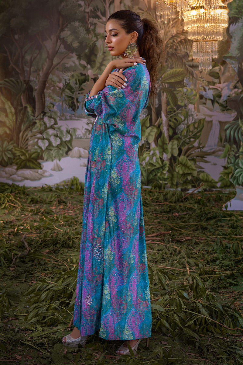 Ansab Jahangir | Bow Velvet Edit | FLORIANA by Ansab Jahangir - Designer Dress - Type: Ladies Clothes - Available at Libayah - 100% Original