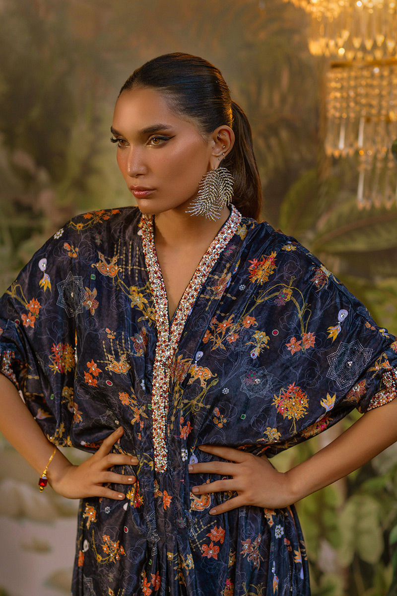 Ansab Jahangir | Bow Velvet Edit | AVELINA by Ansab Jahangir - Designer Dress - Type: Ladies Clothes - Available at Libayah - 100% Original