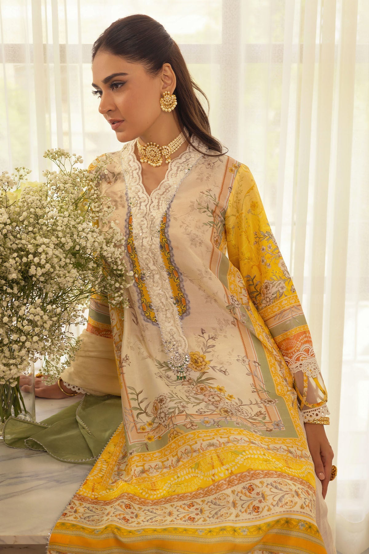 Annus Abrar | Luxe Silk Pret | ESMEYA - SHIRT AND DUPATTA by Annus Abrar - Designer Dress - Type: Ladies Clothes - Available at Libayah - 100% Original