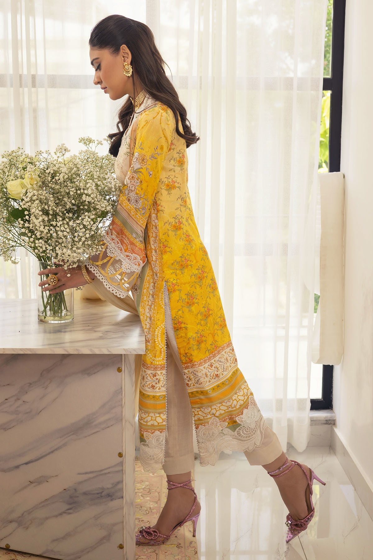 Annus Abrar | Luxe Silk Pret | ESMEYA - SHIRT AND DUPATTA by Annus Abrar - Designer Dress - Type: Ladies Clothes - Available at Libayah - 100% Original