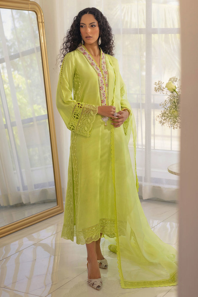 Annus Abrar | Designer Picks 24 | RAYLA KIWI GREEN - SHIRT AND PANTS by Annus Abrar - Designer Dress - Type: Ladies Clothes - Available at Libayah - 100% Original
