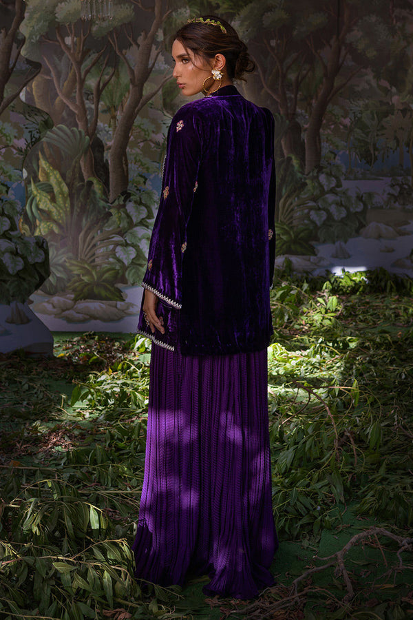 Ansab Jahangir | Bow Velvet Edit | IRISA by Ansab Jahangir - Designer Dress - Type: Ladies Clothes - Available at Libayah - 100% Original