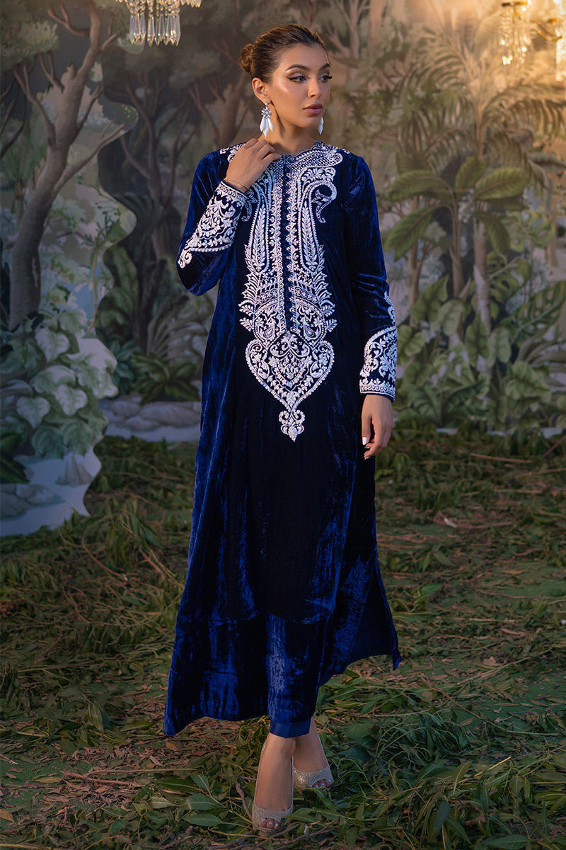 Ansab Jahangir | Bow Velvet Edit | ISALINA by Ansab Jahangir - Designer Dress - Type: Ladies Clothes - Available at Libayah - 100% Original