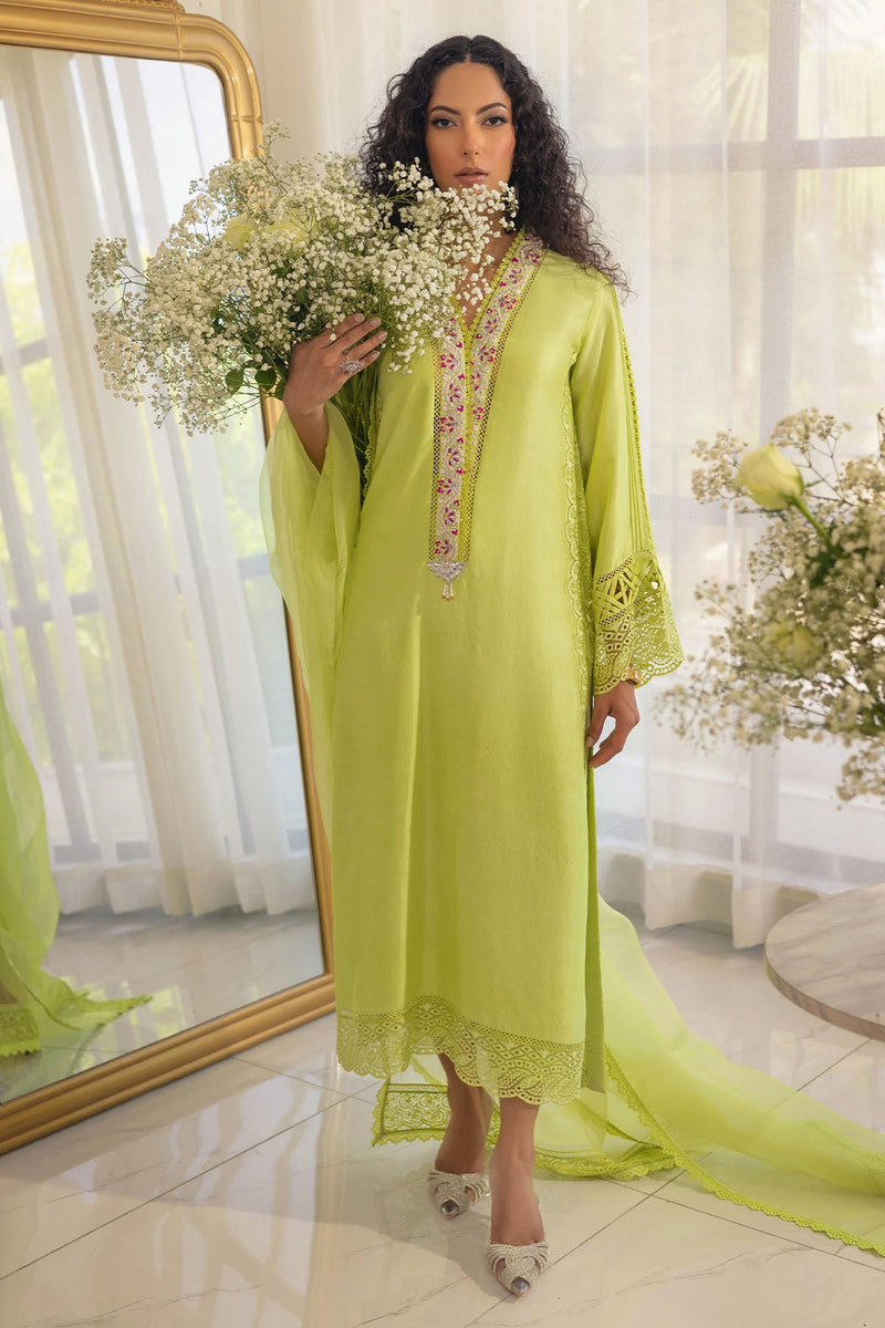 Annus Abrar | Designer Picks 24 | RAYLA KIWI GREEN - SHIRT AND PANTS by Annus Abrar - Designer Dress - Type: Ladies Clothes - Available at Libayah - 100% Original
