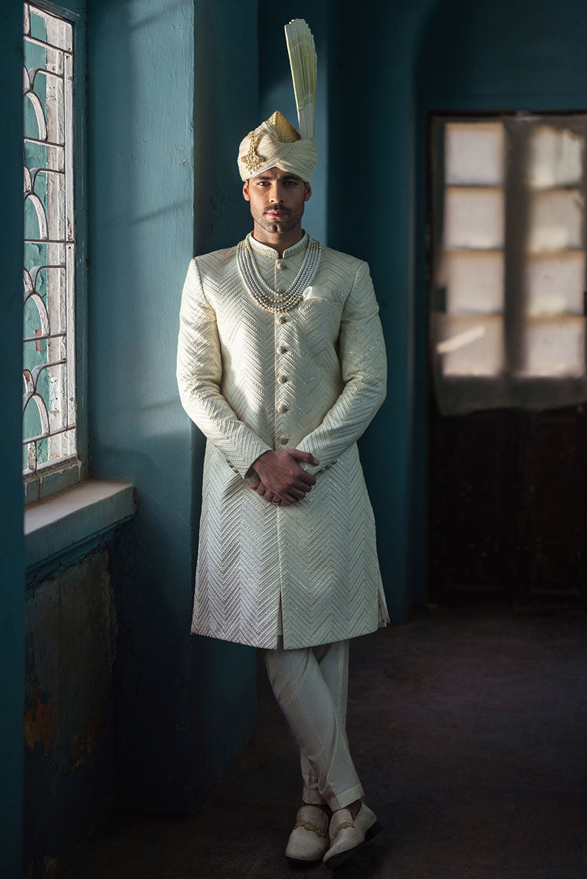 Pakistani Menswear | Deepak Perwani | Shr3443 by Libayah - Designer Dress - Type: MensWear - Available at Libayah - 100% Original