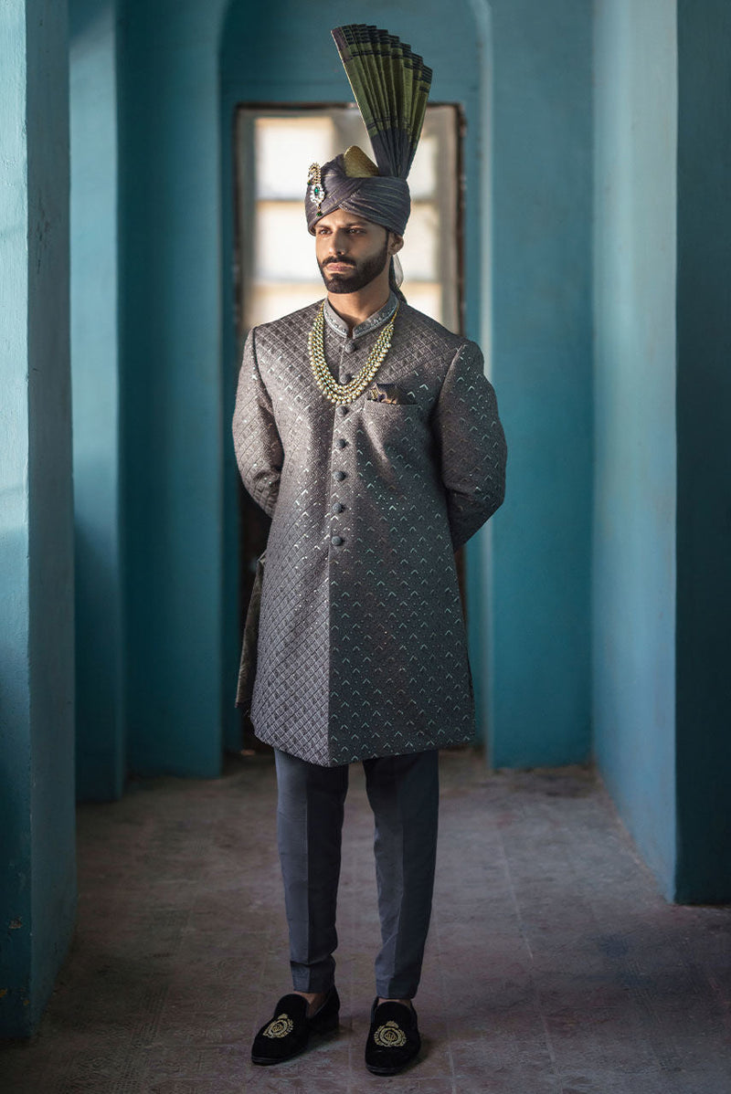 Pakistani Menswear | Deepak Perwani | Shr3440 by Libayah - Designer Dress - Type: MensWear - Available at Libayah - 100% Original