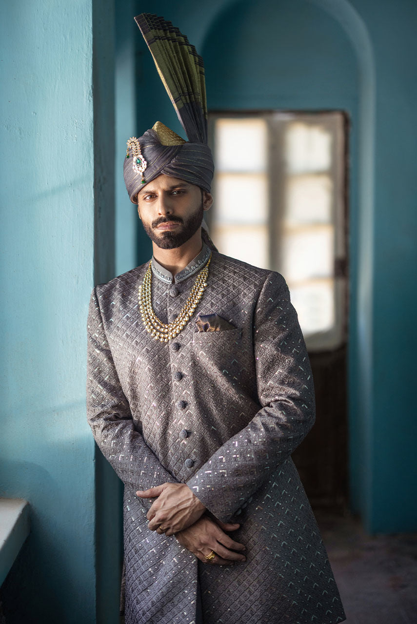 Pakistani Menswear | Deepak Perwani | Shr3440 by Libayah - Designer Dress - Type: MensWear - Available at Libayah - 100% Original