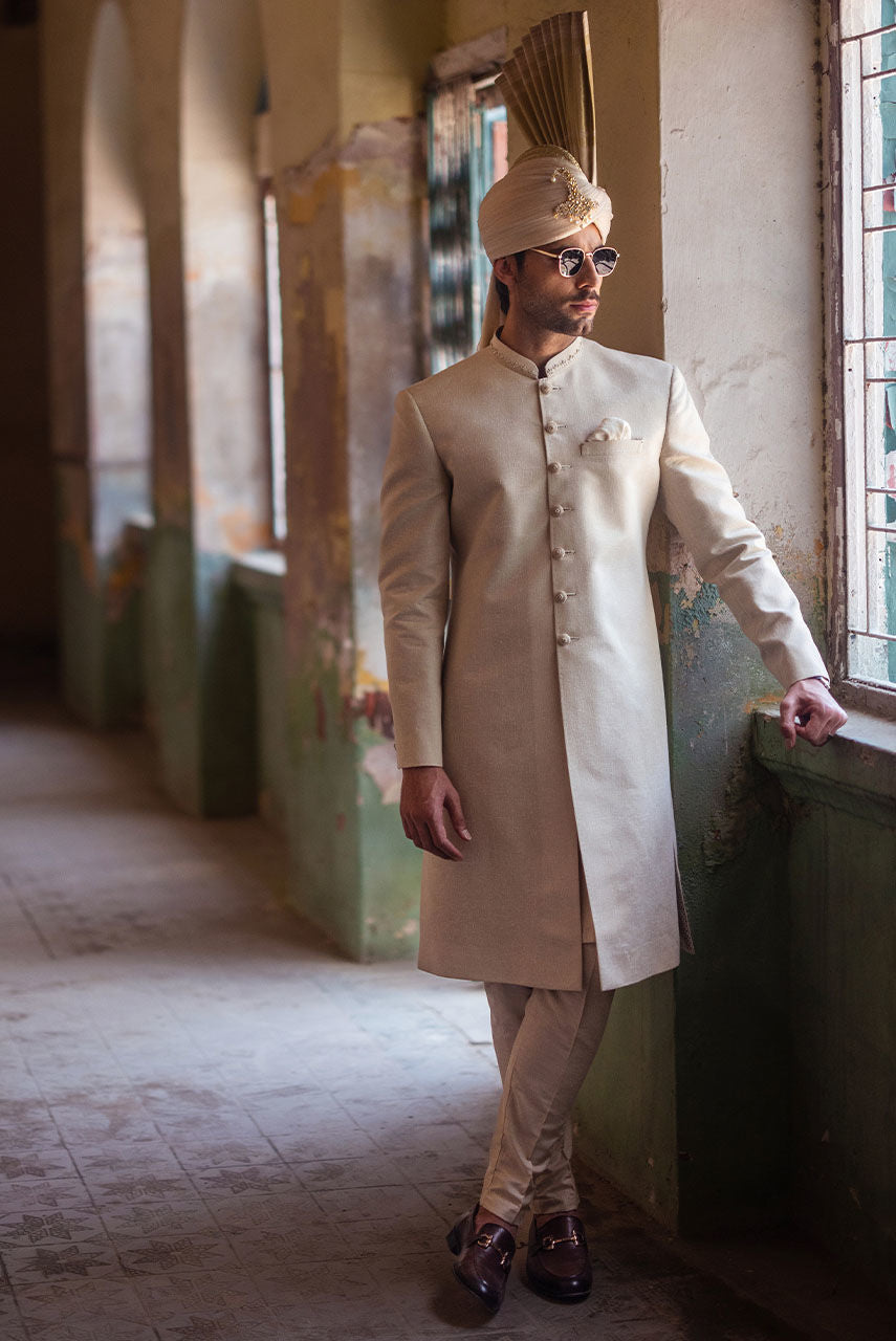 Pakistani Menswear | Deepak Perwani | Shr3442 by Libayah - Designer Dress - Type: MensWear - Available at Libayah - 100% Original
