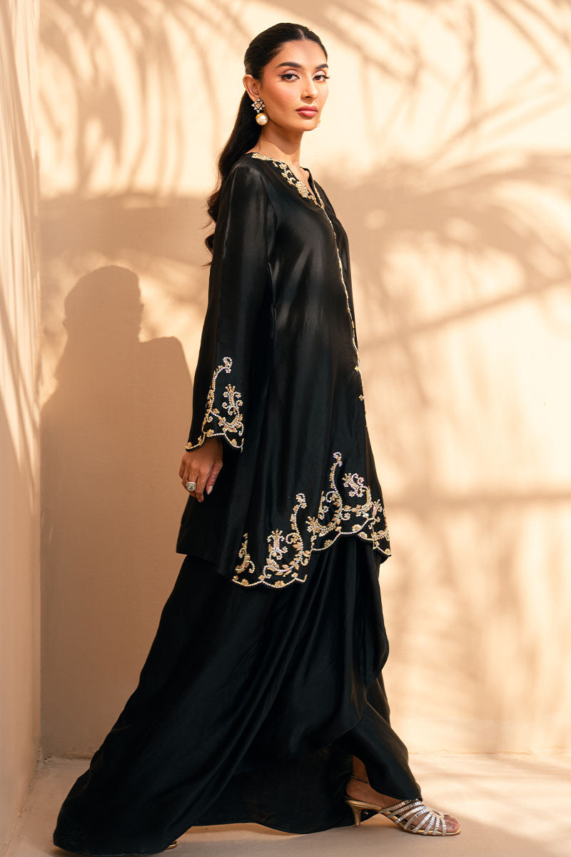Fatima Khan | Flore Eid Luxe 26 | Noir Petale by Fatima Khan - Designer Dress  - Type : Ladies Clothes - Available at Libayah - 100% Original 