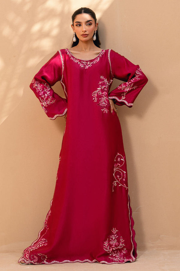 Fatima Khan | Flore Eid Luxe 26 | Crimson Blossom by Fatima Khan - Designer Dress  - Type : Ladies Clothes - Available at Libayah - 100% Original 