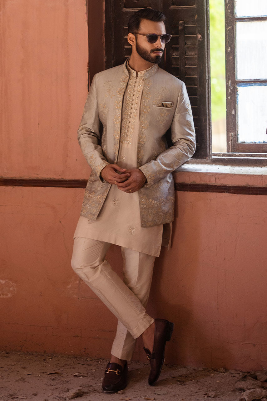 Pakistani Menswear | Deepak Perwani | Jkt1443 by Libayah - Designer Dress - Type: MensWear - Available at Libayah - 100% Original