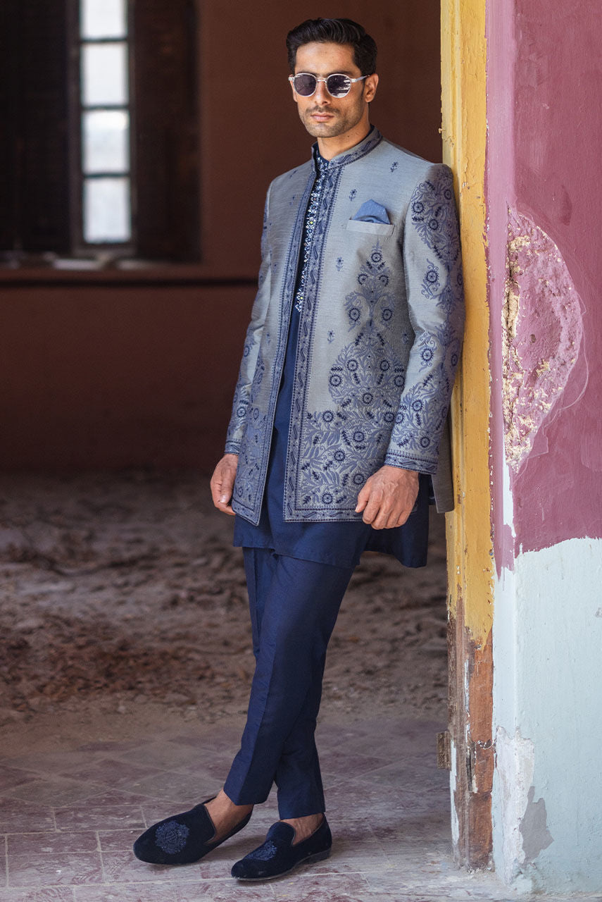 Pakistani Menswear | Deepak Perwani | Jkt1442 by Libayah - Designer Dress - Type: MensWear - Available at Libayah - 100% Original