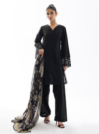 Zainab Chottani | Casual Pret | CHARCOAL NOVA by Zainab Chottani - Designer Dress - Type: Casuals - Available at Libayah - 100% Original