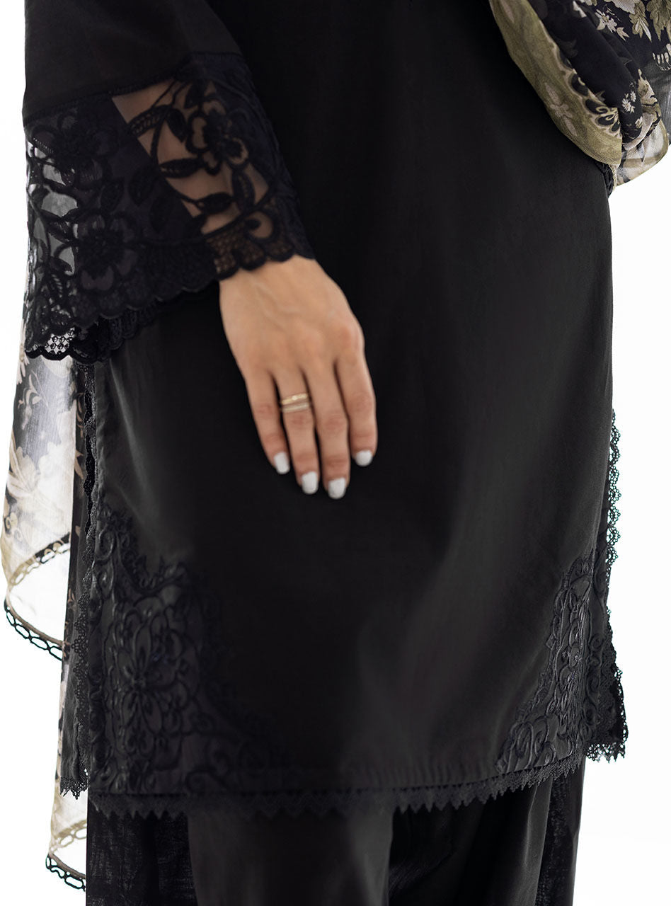 Zainab Chottani | Casual Pret | CHARCOAL NOVA by Zainab Chottani - Designer Dress - Type: Casuals - Available at Libayah - 100% Original