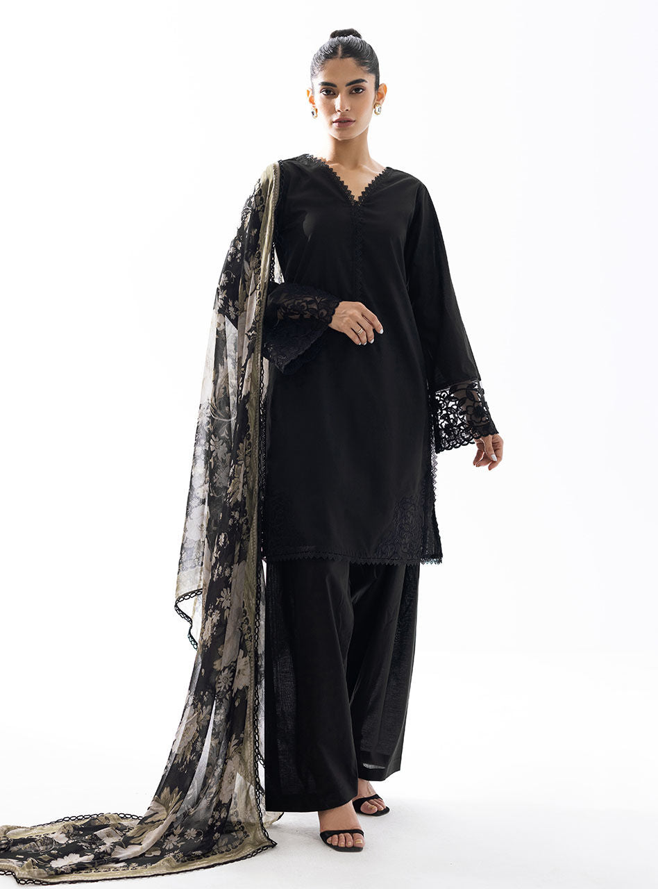 Zainab Chottani | Casual Pret | CHARCOAL NOVA by Zainab Chottani - Designer Dress - Type: Casuals - Available at Libayah - 100% Original