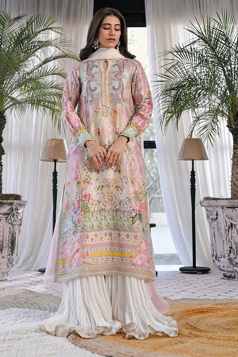 Ansab Jahangir | Digital Silk | Aliya Shirt and Dupatta by Ansab Jahangir - Designer Dress  - Type : Ladies Clothes - Available at Libayah - 100% Original 