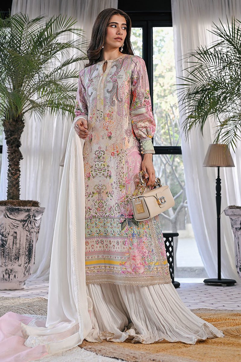 Ansab Jahangir | Digital Silk | Aliya Shirt and Dupatta by Ansab Jahangir - Designer Dress  - Type : Ladies Clothes - Available at Libayah - 100% Original 
