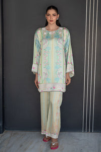 Fatima Khan | Layan Printed Eid Edit | Breezy Mint - Coord Set by Fatima Khan - Designer Dress  - Type : Ladies Clothes - Available at Libayah - 100% Original 