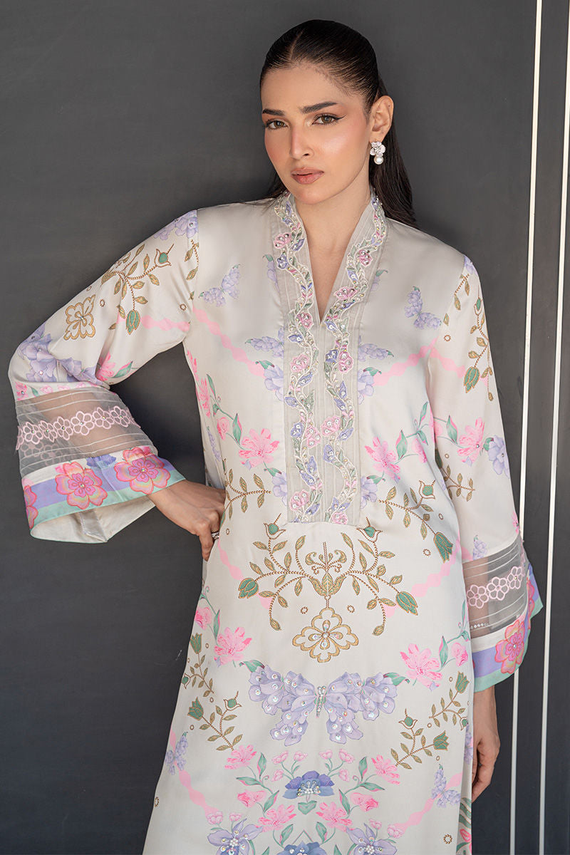 Fatima Khan | Layan Printed Eid Edit | Dove Dew by Fatima Khan - Designer Dress  - Type : Ladies Clothes - Available at Libayah - 100% Original 