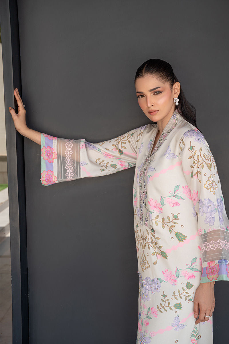 Fatima Khan | Layan Printed Eid Edit | Dove Dew by Fatima Khan - Designer Dress  - Type : Ladies Clothes - Available at Libayah - 100% Original 