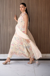 Fatima Khan | Layan Printed Eid Edit | Butter Yellow Grace by Fatima Khan - Designer Dress  - Type : Ladies Clothes - Available at Libayah - 100% Original 