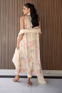 Fatima Khan | Layan Printed Eid Edit | Butter Yellow Grace by Fatima Khan - Designer Dress  - Type : Ladies Clothes - Available at Libayah - 100% Original 