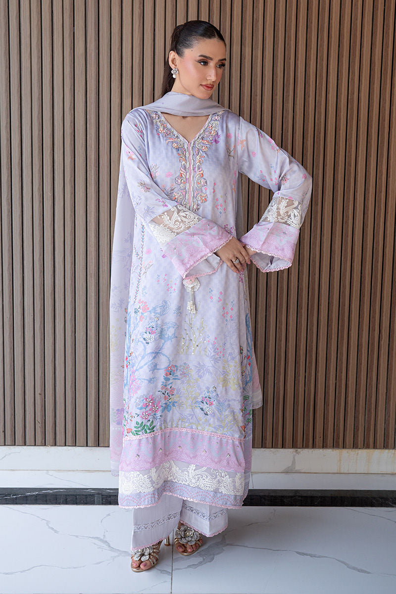 Fatima Khan | Layan Printed Eid Edit | Lily Meadow by Fatima Khan - Designer Dress  - Type : Ladies Clothes - Available at Libayah - 100% Original 