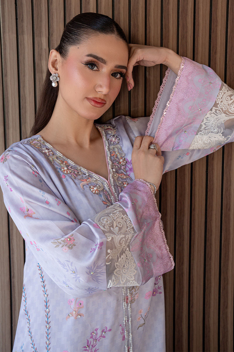Fatima Khan | Layan Printed Eid Edit | Lily Meadow by Fatima Khan - Designer Dress  - Type : Ladies Clothes - Available at Libayah - 100% Original 