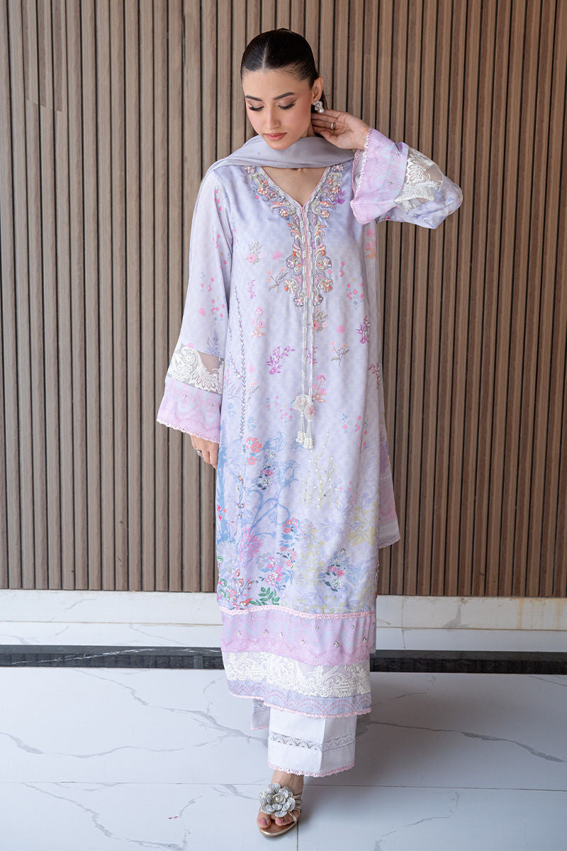 Fatima Khan | Layan Printed Eid Edit | Lily Meadow by Fatima Khan - Designer Dress  - Type : Ladies Clothes - Available at Libayah - 100% Original 